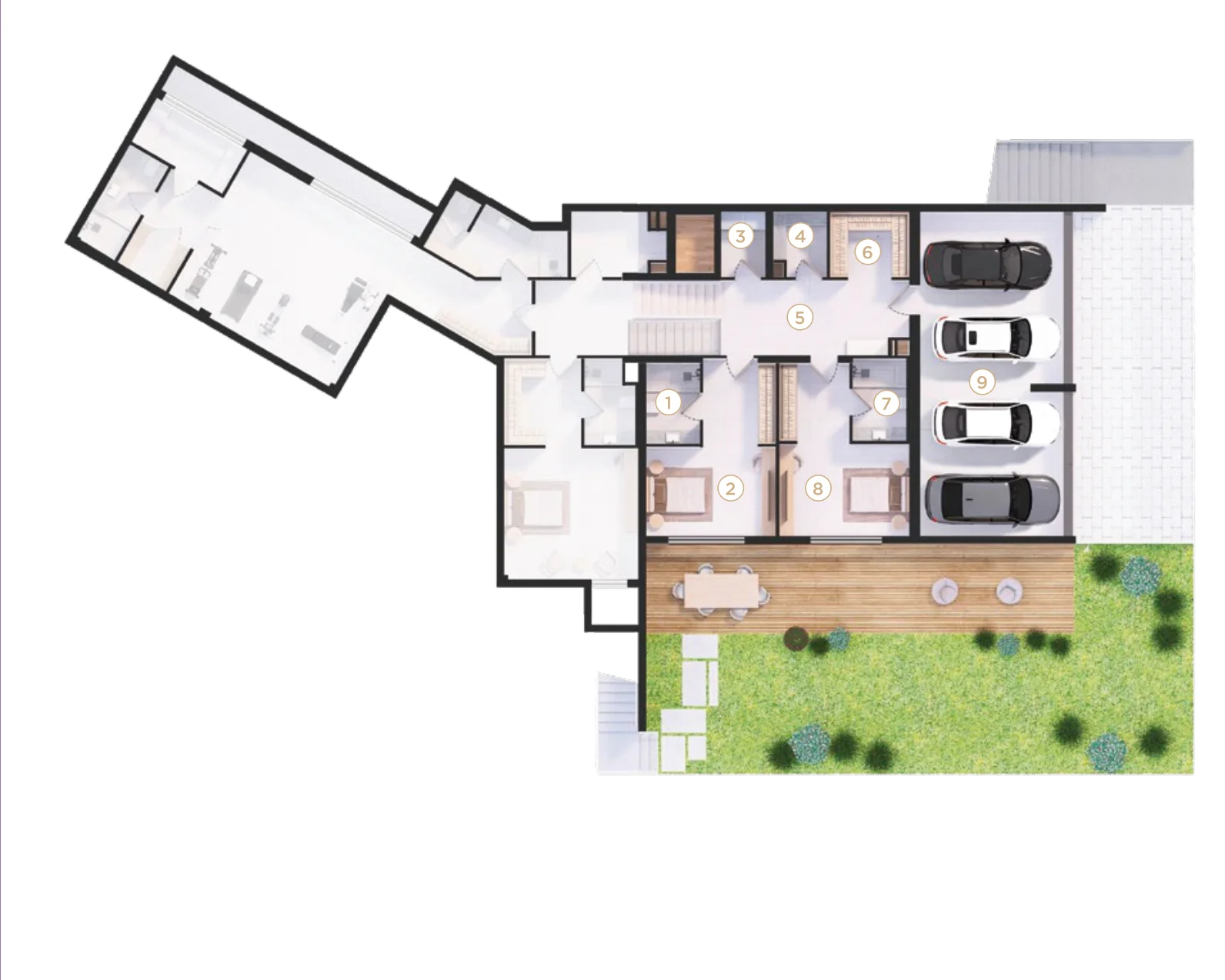 Villa Tip 2 – Alt Zemin Kat planı