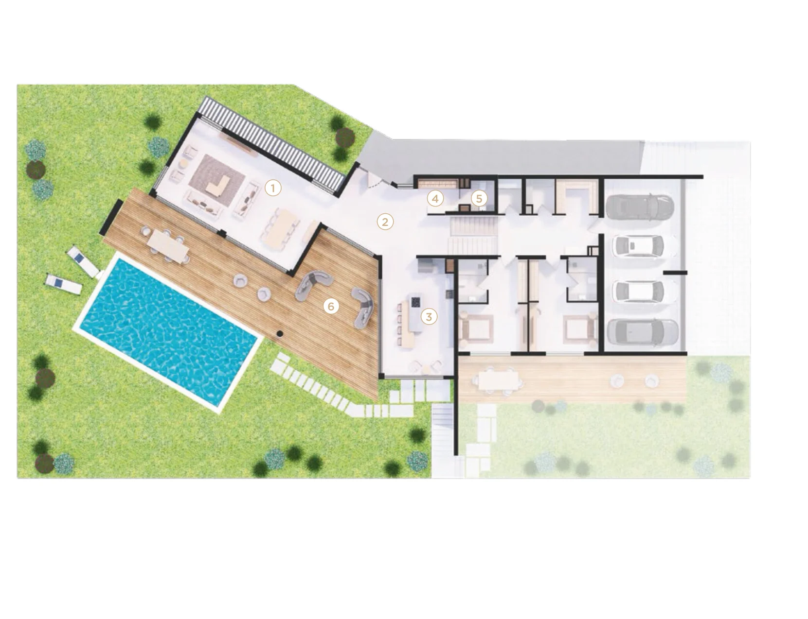 Villa Tip 2 – Zemin Kat planı